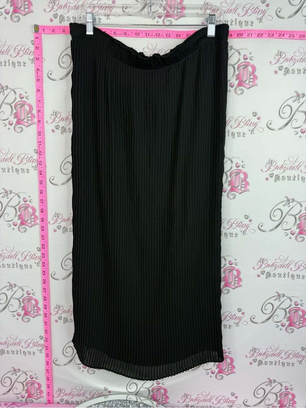 Clichy vintage skirt Black Pleated Women's Midi Skirt